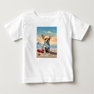 Cute baby t-shirt formad som din lilla hund för
