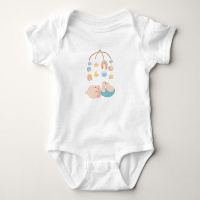 Cute Baby T-Shirt med stjärnor (Framsida)