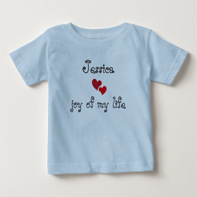 Cute Baby T-Shirt - redigerbart namn och text (Framsida)