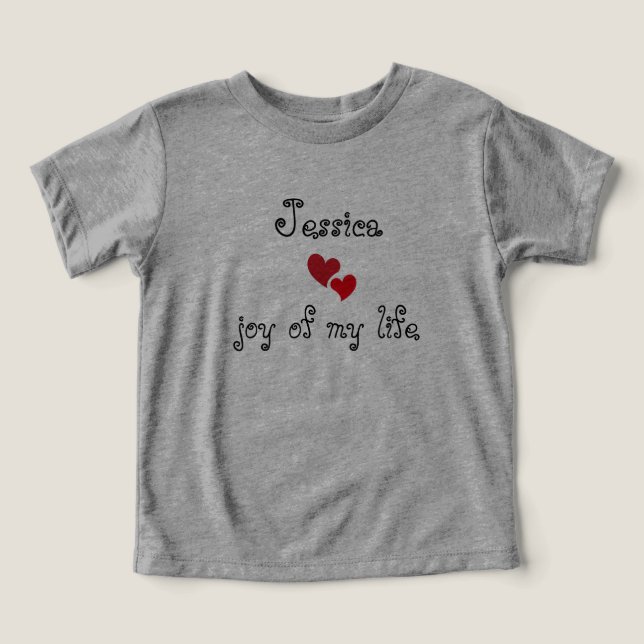 Cute Baby T-Shirt - redigerbart namn och text (Design Framsida)