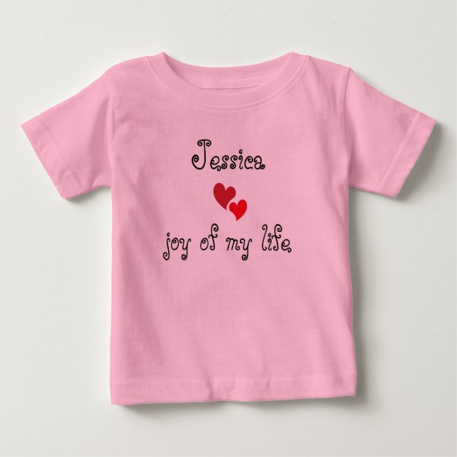 Cute Baby T-Shirt - redigerbart namn och text (Framsida)