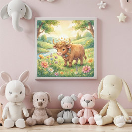 Cute Baby Taurus Zodiac Wall Art Poster