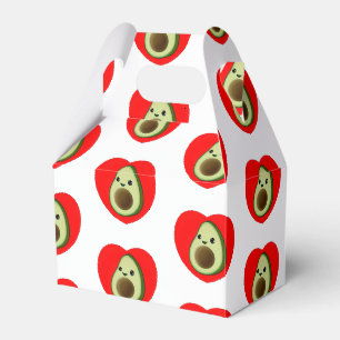 Cute Baby Tecknad avocado i rött hjärta Presentaskar