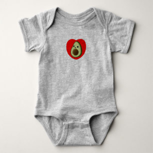 Cute Baby Tecknad avocado i rött hjärta T Shirt
