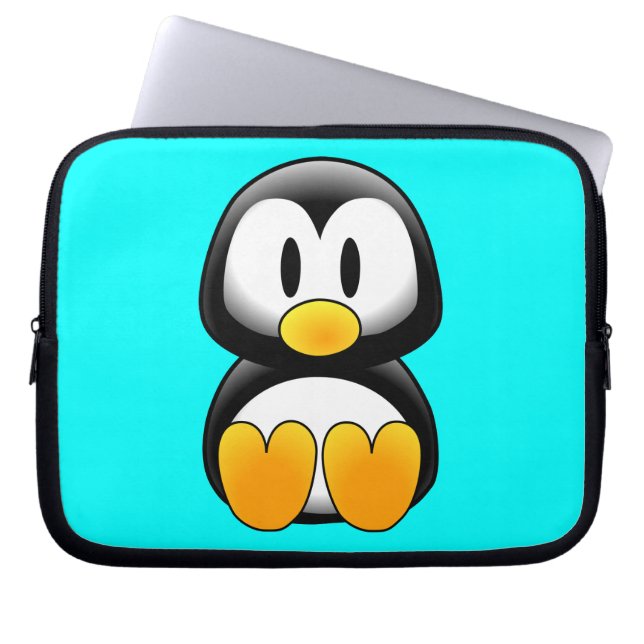 Cute Baby Tecknad Penguin Laptop Fodral (Framsidan)