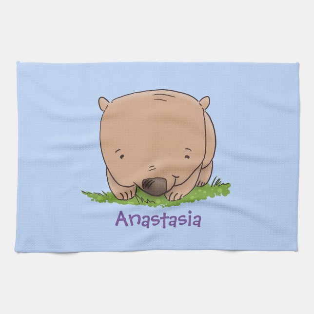 Cute baby-tecknaden för livflottar kökshandduk (Horisontell)