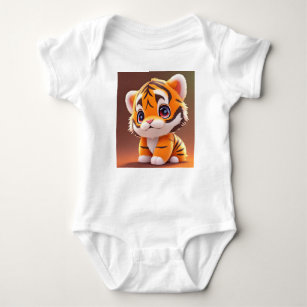 Cute Baby Tiger för Tiger fläkt T Shirt
