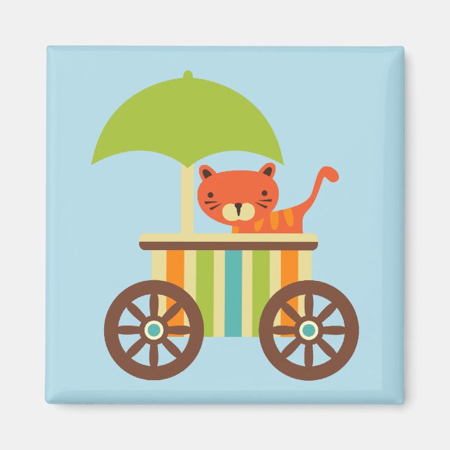 Cute Baby Tiger på iscellsgåvor från Cart Kids Magnet (Framsidan)