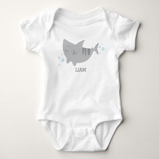 Cute Baby Tiger Shark Onsie T-Shirt (Framsida)