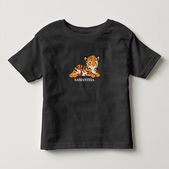 Cute Baby Tiger T Shirt (Framsida)