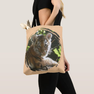 Cute Baby Tiger Tote Bag Tygkasse
