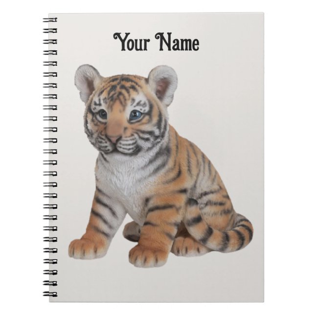 Cute Baby Tiger Unge Anteckningsbok (Framsidan)