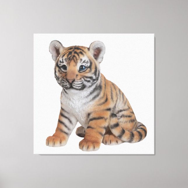 Cute Baby Tiger Unge Canvastryck (Framsida)