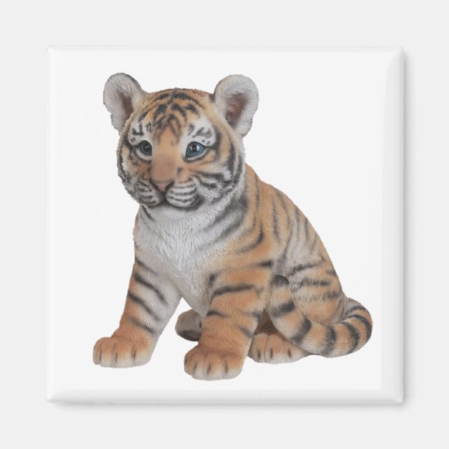 Cute Baby Tiger Unge Magnet (Framsidan)