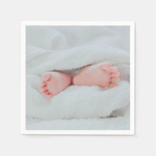 Cute Baby Toes and Feet Pappersservett