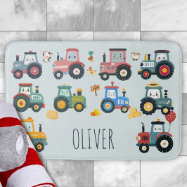 Cute Baby-traktorer på en gård Badrumsmatta