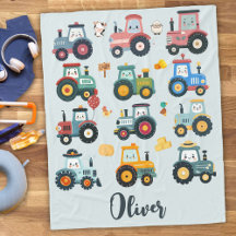 Cute Baby-traktorer på en gård