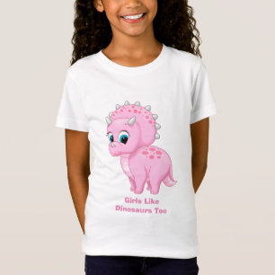 Cute Baby Triceratops Girls som dinosaurier också Tee