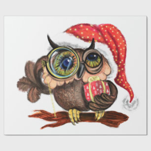 Cute Baby Uggla i julklapp och gift - roligt Presentpapper