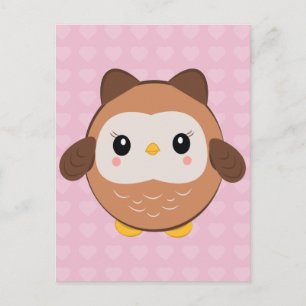 Cute Baby Uggla vykort