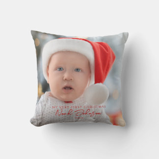 Cute Baby under First jul Photo White Kudde