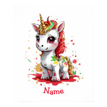 Cute Baby Unicorn-eget namn Poster