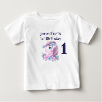 Cute Baby Unicorn med Big Ögon Birday