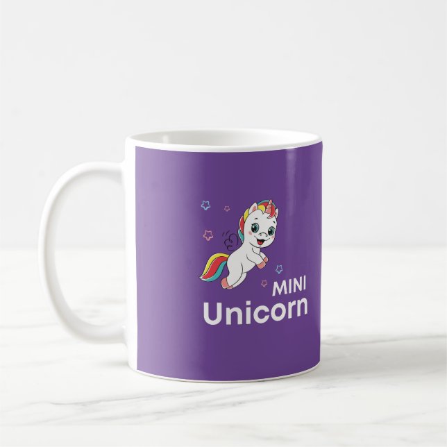 Cute baby unicorn Modern Kaffemugg (Vänster)