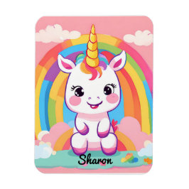 Cute Baby Unicorn Rainbow Magnet