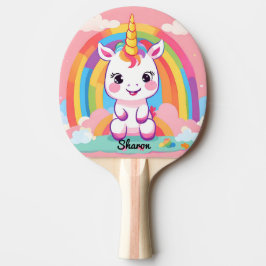 Cute Baby Unicorn Rainbow Pingisracket
