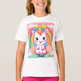 Cute Baby Unicorn Rainbow T Shirt