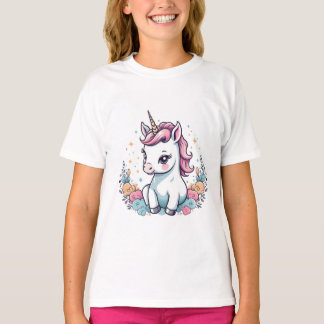 Cute Baby Unicorn T-Shirt for Girls