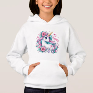 Cute Baby Unicorn with Flowers for Women & Girls T Shirt