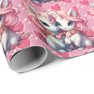 Cute Baby Unicorns Cpuple for Valentine Day Gift Presentpapper