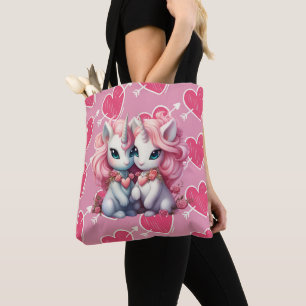 Cute Baby Unicorns Cpuple for Valentine Day Gift Tygkasse