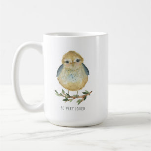 Cute baby (vattenfärg), fågel mugg