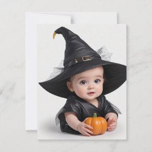Cute Baby Witch Julkort