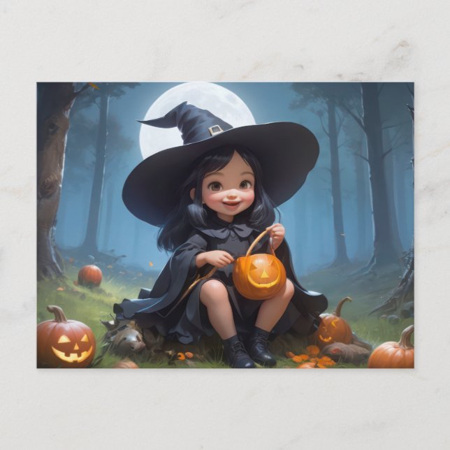 Cute Baby Witch Vykort (Framsida)