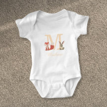 Cute Baby Woodland Rabbit Fox Monogram