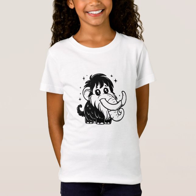 Cute Baby Wooly Mammoth T Shirt (Framsida)