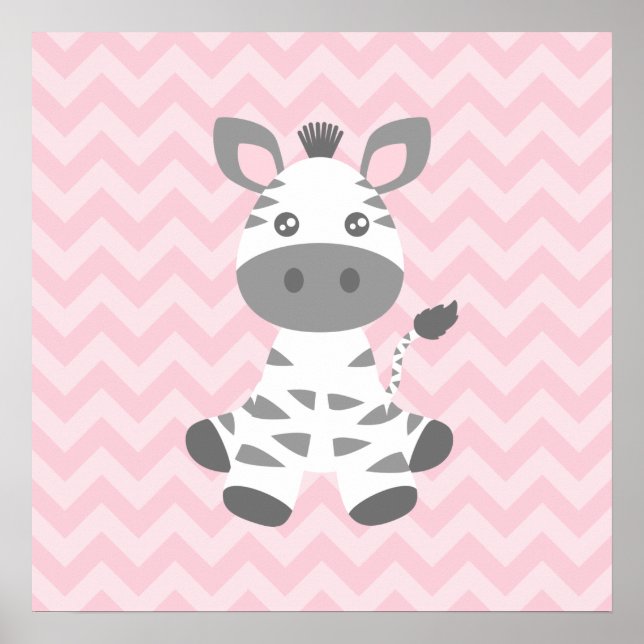 Cute Baby Zebra Poster (Framsidan)