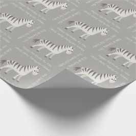 Cute Baby Zebra Safari Temaparty eller Shower Presentpapper