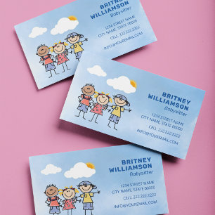 Cute Babywatch Childcare Visitkort