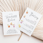 Cute Bachelorette Helg Itinerary Cocktail Inbjudningar<br><div class="desc">Internationell inbjudan till Cocktail Bachelorette Helg. Denna söta cocktail-temataritlinje är perfekt för temat för din bachelorette helg och kan enkelt redigera alla formuleringar (förutom huvudrubriken på varje sida).</div>