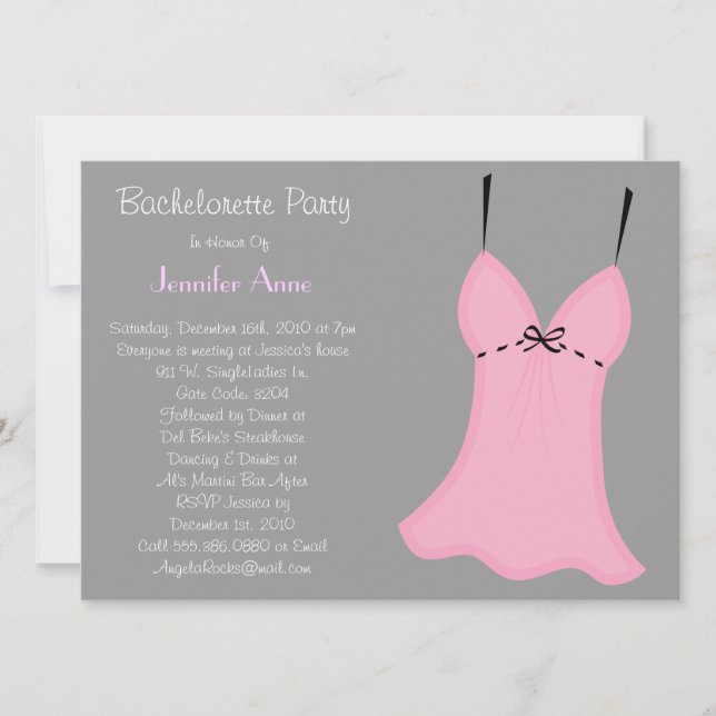 CUTE Bachelorette Party Design Inbjudningar (Framsida)