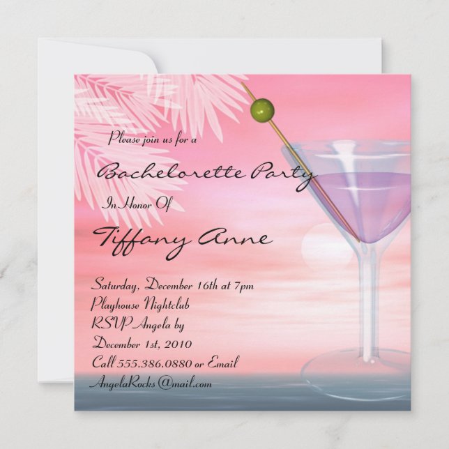 CUTE Bachelorette Party Designer-Inbjudningskort Inbjudningar (Framsida)