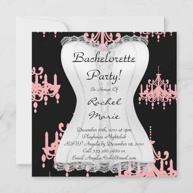 CUTE Bachelorette Party Designer-Inbjudningskort Inbjudningar (Framsida)