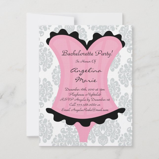 Cute Bachelorette Party Inbjudningar (Framsida)