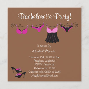 Cute Bachelorette Party Inbjudningar