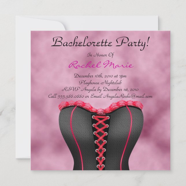 Cute Bachelorette Party Inbjudningar (Framsida)